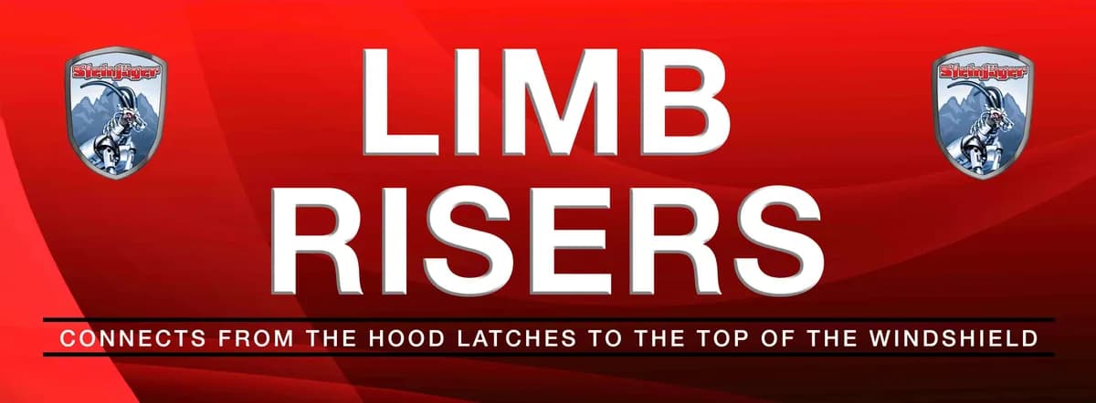 Header Sign 18.375 inches wide x 5.5 inches high Limb Risers