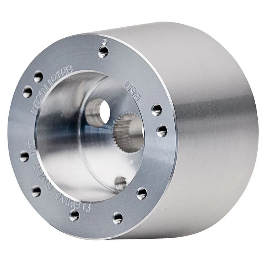 Steering Wheel Adapter: Satin Tapered 5&6 Bolt Combination Adapter For fr Column