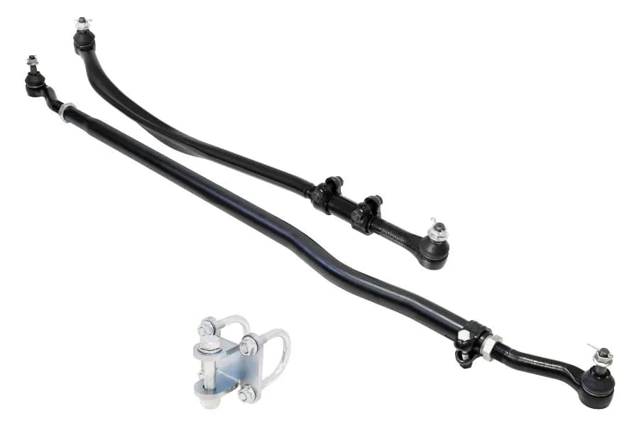 Currectlync Steering System 07-18 Wrangler JK Bolt-On Includes 1 1/2 Inch Diameter Tie Rod/Forged Drag Link HD Steering Stabilizer Shock Mounting Kit RockJock 4x4