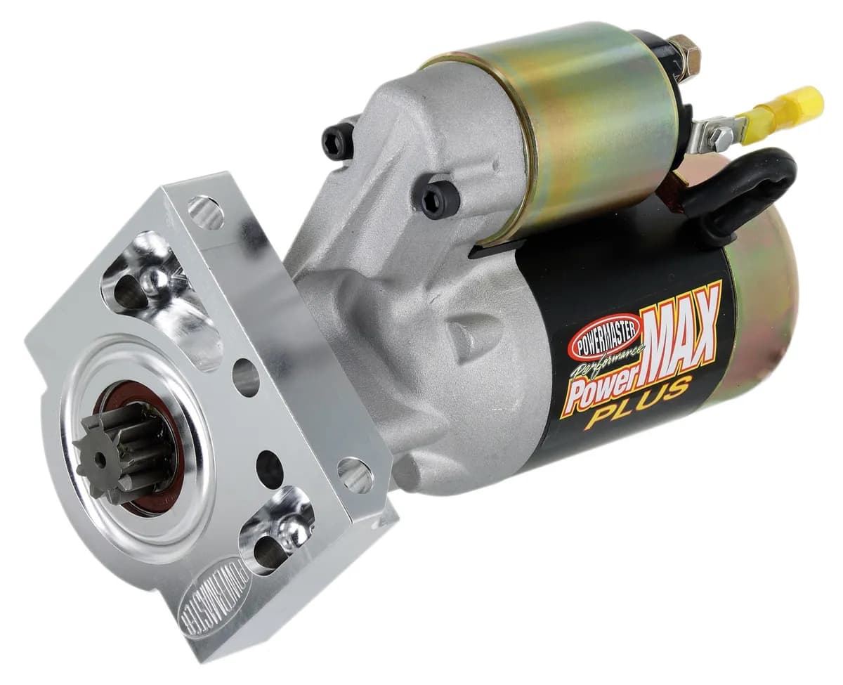 PowerMax Plus Starter; 166 Tooth Flywheel; 16:1 Compression Ratio; 3.7:1 Gear Reduction; Billet Black/Natural Finish;