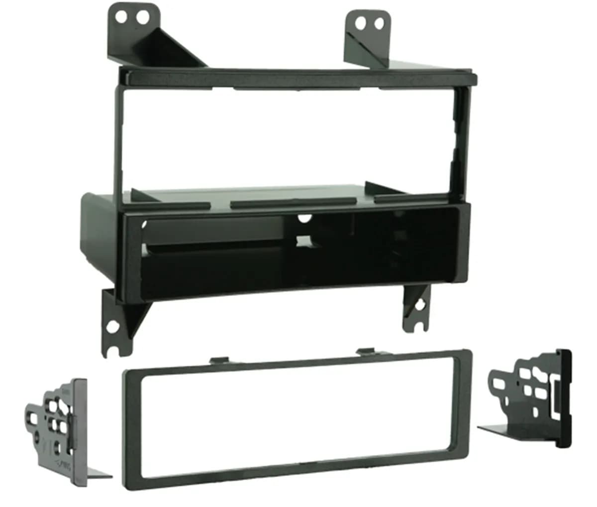 TURBOKits; Radio Installation Kit; Incl. Instructions/Hardware/Storage Pocket/Snap-In ISO Mount System w/Custom Trim Ring; Recessed DIN Opening;