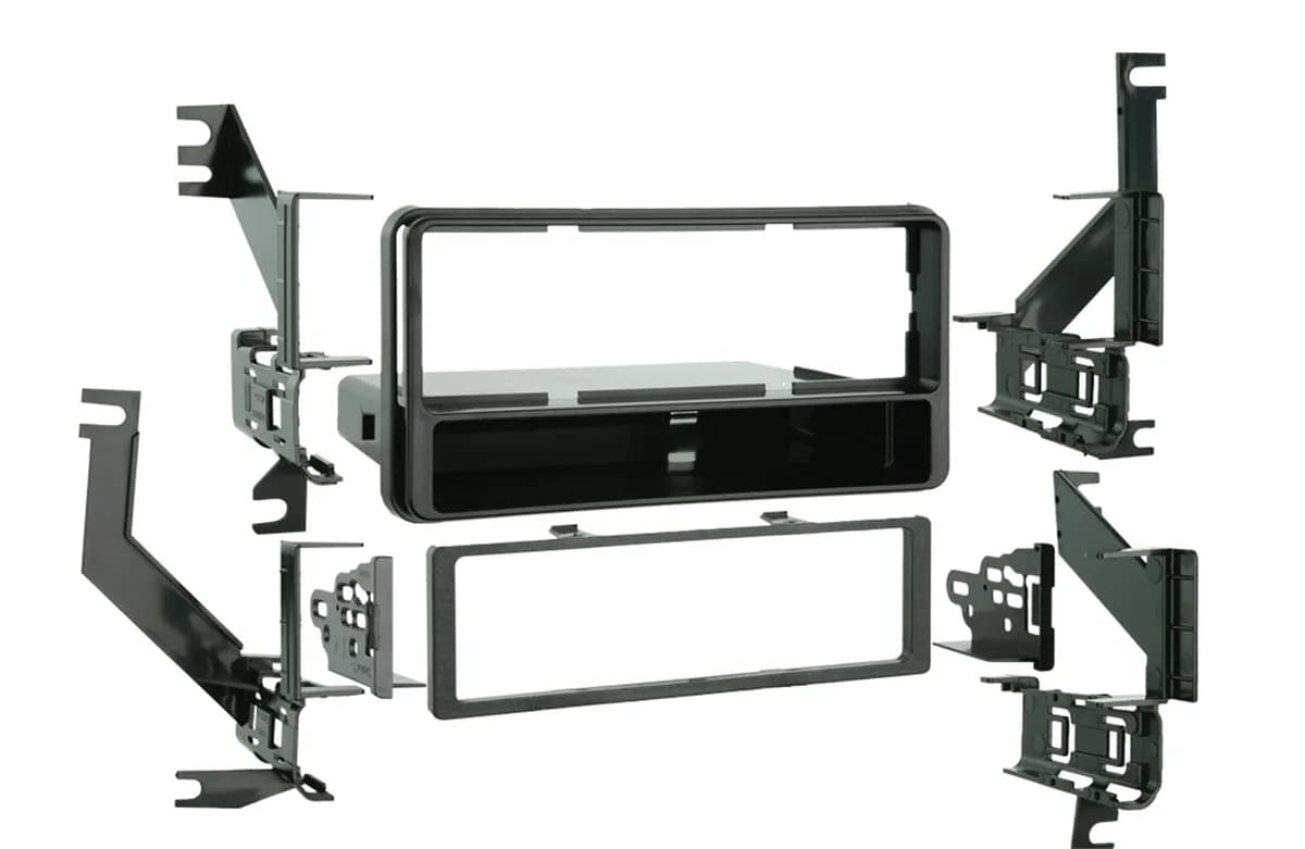 Turbokits; Radio Installation Kit; Incl. Instructions/Hardware/Under-Radio Storage Pocket/Snap-In Iso Support System; Recessed Din Opening; High-Grade ABS Plastic;
