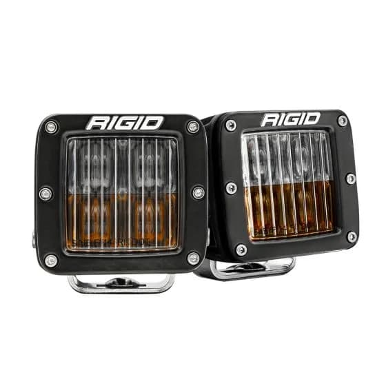 Rigid Industries D-Series SAE Fog Lights, Amber/White - Pair