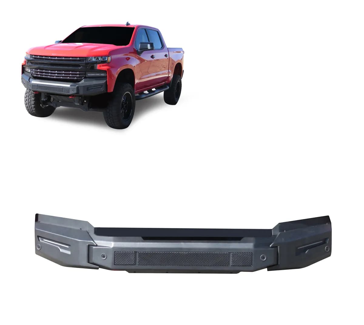 Black Horse Off Road AFB-SI20-BU Armour II Heavy Duty Modular Front Bumper-Bumper Only