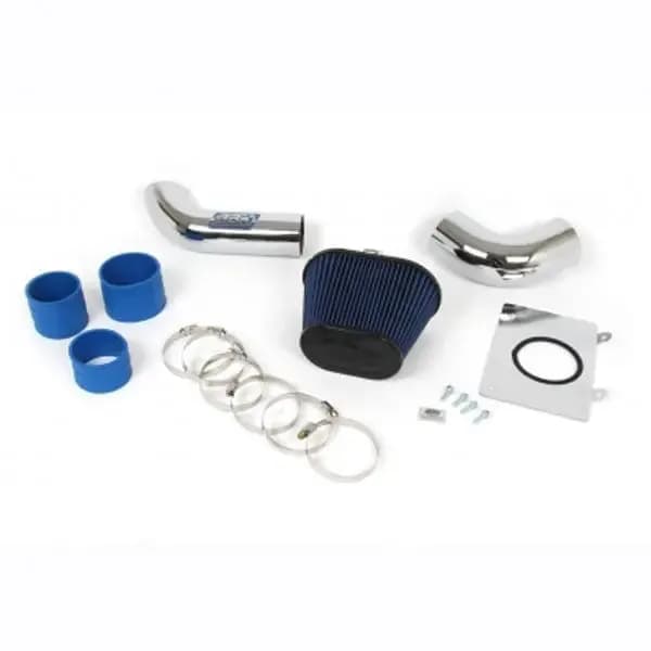 Ford Mustang 5.0 Cold Air Intake Kit Fender well Style Powder Coated Chrome 86-93