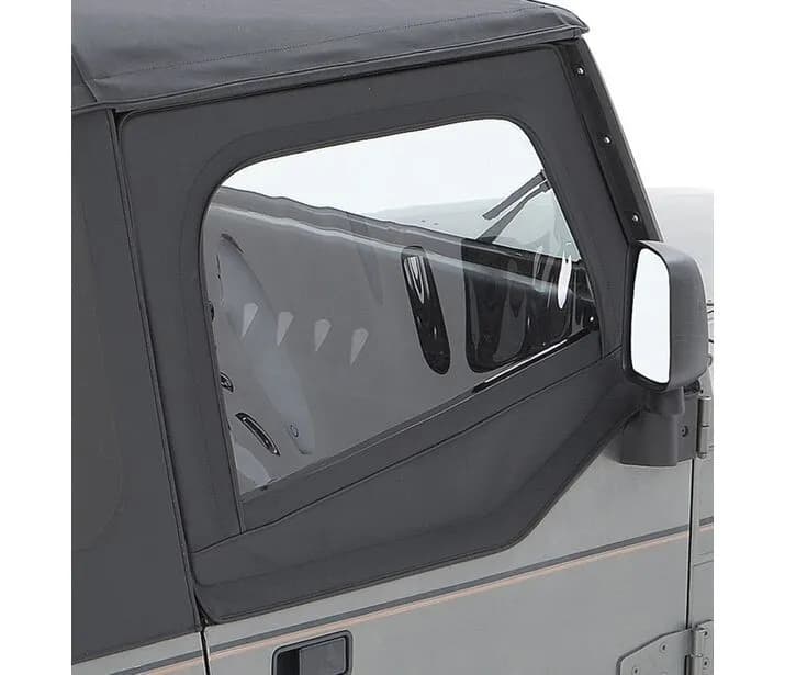 Black Denim Door Skins Upper Door Skins Set Jeep 88-95 Wrangler; Fit existing factory upper door frames; no door rails or frames included