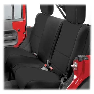Seat Cover Rear Neoprene Black; 0718 Jeep Wrangler Jku