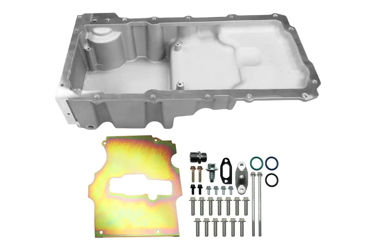 FiTech FiTech Plus, LS Swap Oil Pan, Medium Profile, Satin, 6.25L w/Filter Capacity