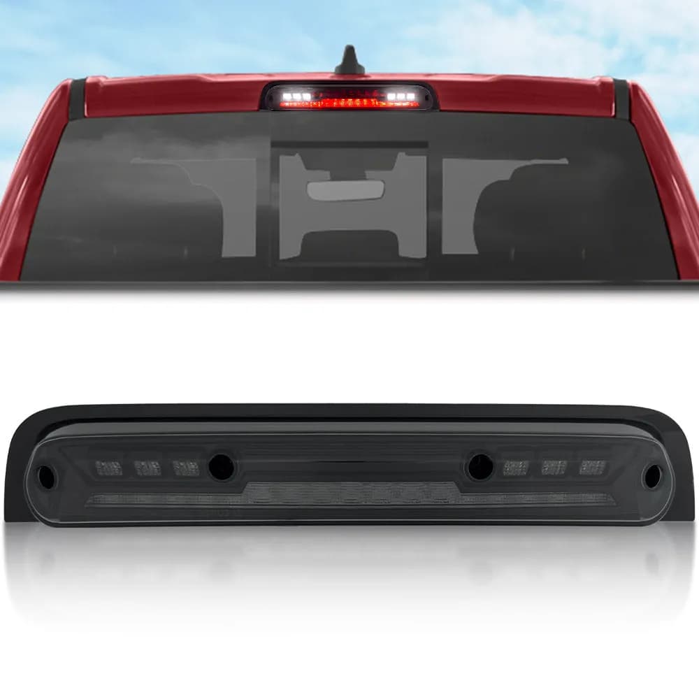 LED 3rd Brake Dodge 19-21 RAM 1500 And 19-21 RAM 2500 3500 - Ultra High Power Red LED 3rd Brake Light Kit w Ultra High Power Cree Xml White LED Cargo Lights - Smoked Lens