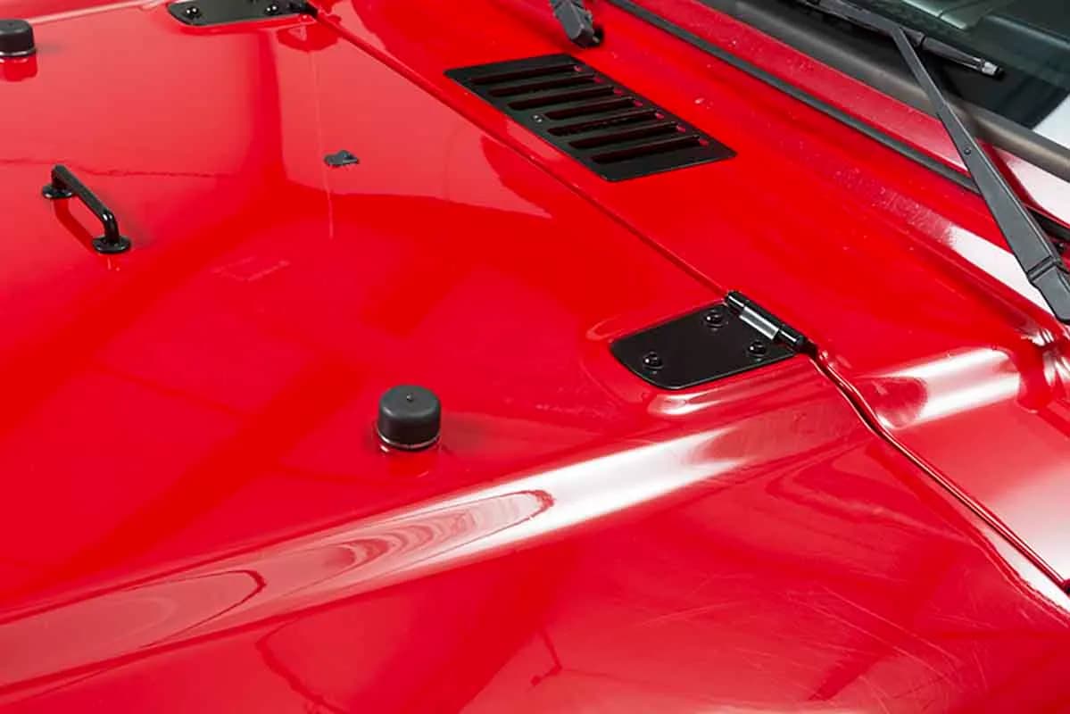 Jeep TJ Hood Kit Without Hood Catch 98-06 Wrangler TJ Powdercoat Black Kentrol