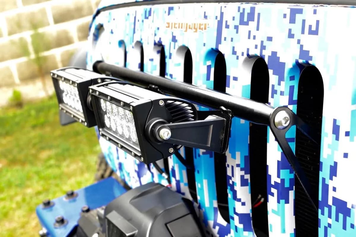 Exterior Accessories 2007-2018 Light Mounts Grill Brackets Black