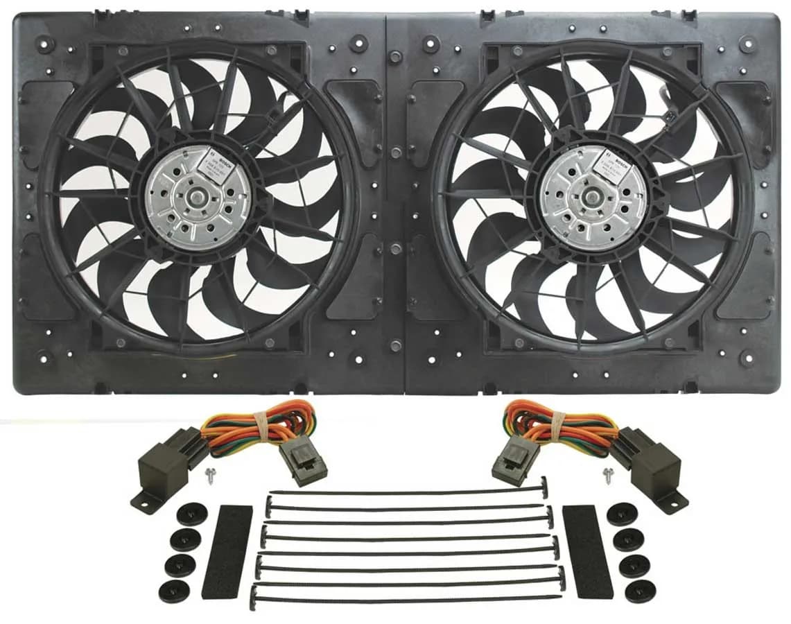 Derale 16934 High Output Dual 12 Electric RAD Fan/Plastic Shroud Kit