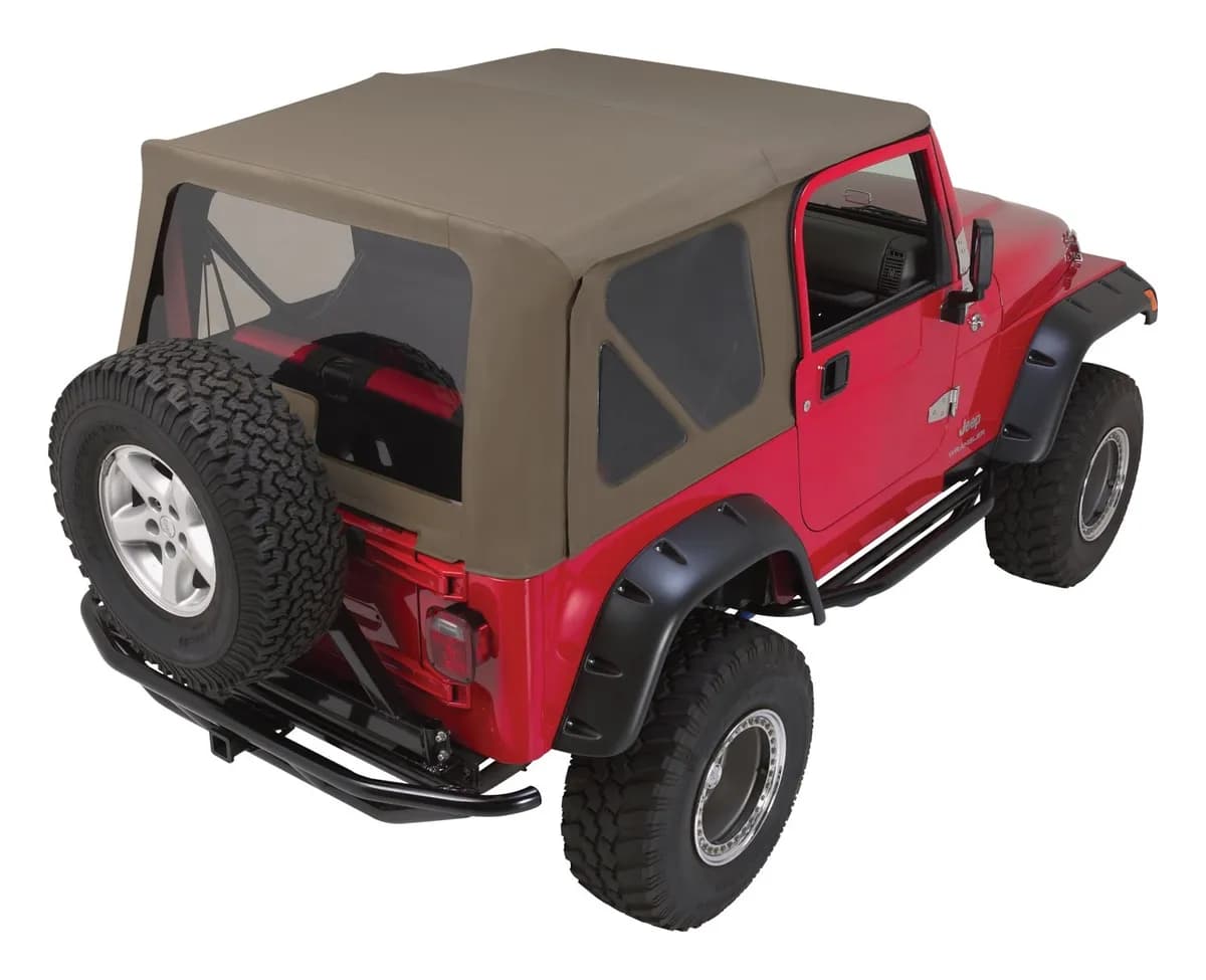 1997-2006 Wrangler TJ w/ Full Steel Doors; Khaki Diamond; Includes frames & hardware; No soft upper doors