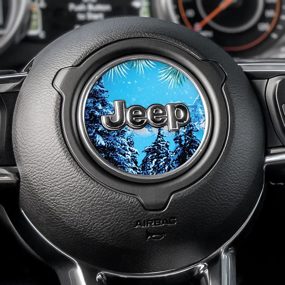 Winter Skyline Steering Wheel Decal