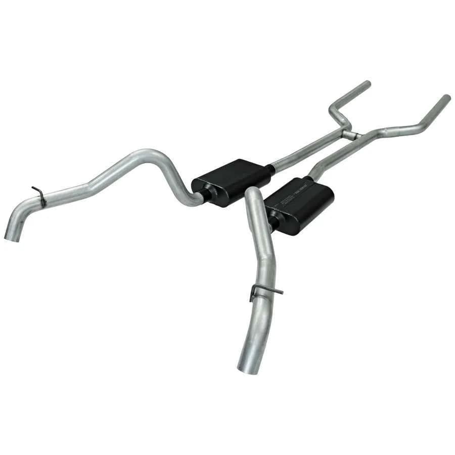 67-68 Chev. Camaro / Pontiac Firebird V-8 All 2.50in Mandrel Bent Tubing From Trans X-Member Back Incl. H-Pipe Hardware Super 44 Series Mufflers American Thunder (Does Not Fit Convertibles W/O X-Brace Modification Call Tech Support For More Info)