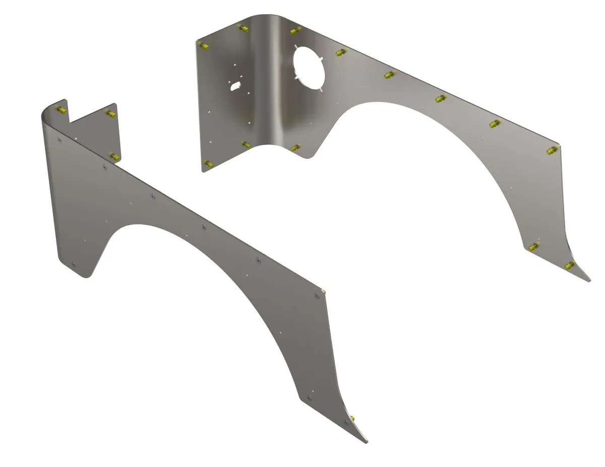 TJ Standard Rear Corner Armor Aluminum