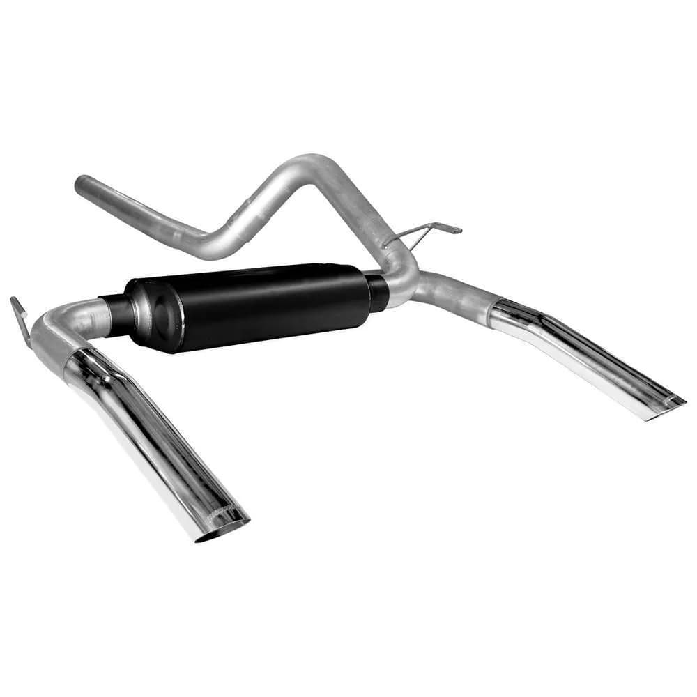 98-02 Chev. Camaro / Pontiac Firebird LS-1 5.7L Dual 3.00in Outlet 5.00in x 10.00in 80 Series Crossflow Muffler 3.00in Stainless Tips American Thunder DOR Mandrel Bent Tubing 16 Gauge Aluminized Steel