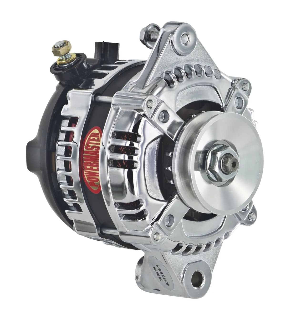 Alternator; GM; 175 Amp; 1 Wire Hair Pin Style; 6.61 In. Straight Mount; 10DN; 10si; 12si; CS130; 175Top/145 Idle; Chrome;