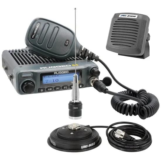 Radio Kit Plus - Rambler G4 High Power GMRS Mobile Radio Kit with External Speaker
