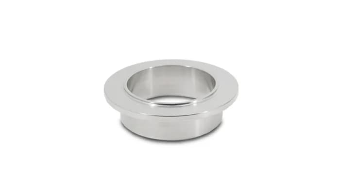 Turbo Inlet Flange; 76.2MM Flange O.D.; 3.6MM Apex W; 53.7MM CRMD; 1.2MM CRMDH; 50.5MM Port ID; 20.4MM Thickness; 2 in. Tube Recess ID; 2MM T. Recess Depth; 304 Stainless Steel;