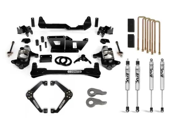 Cognito 6-Inch Standard Lift Kit with Fox PS 2.0 IFP Shocks for 01-10 Silverado Sierra 2500 3500 2WD 4WD