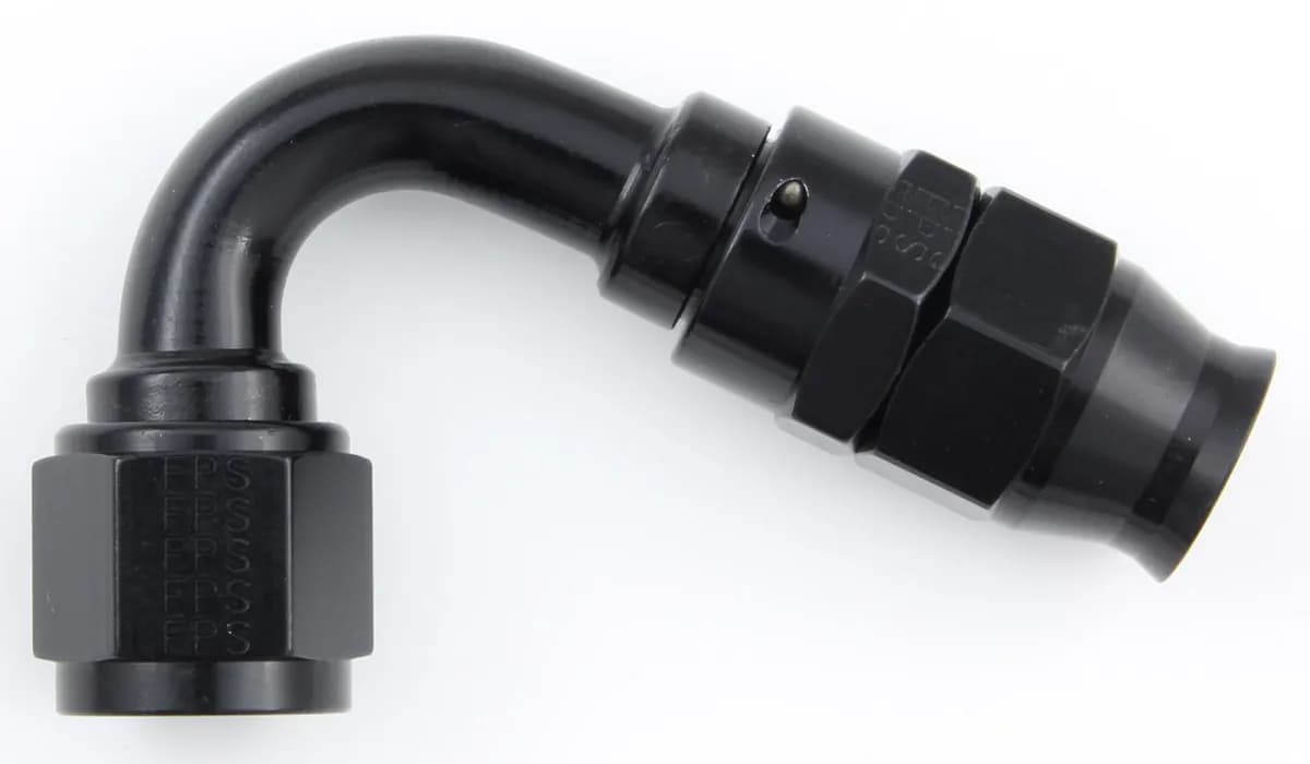 #8 Real Street 120 Deg. Hose End Black For Ptfe Hose