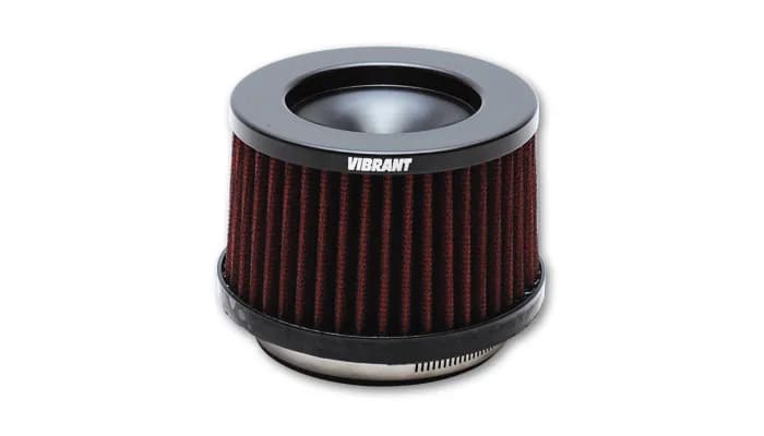 The Classic Performance Air Filter; 3 in. Inlet ID; 5 in. Filter Cap OD; 5.5 in. Filter Base OD; 4.375 in. Height;