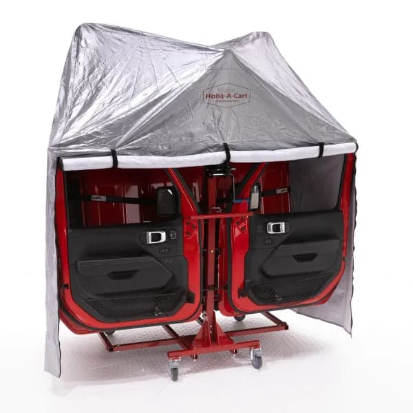 Hoist-A-Cart Gen 2 All Weather Cover – Dust & UV Protection for Jeep Wrangler JK/JL Hardtop, Doors & Car
