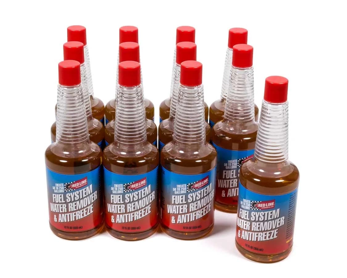 Fuel System Water Remover And Antifreeze 12/12oz Case Red Line Oil