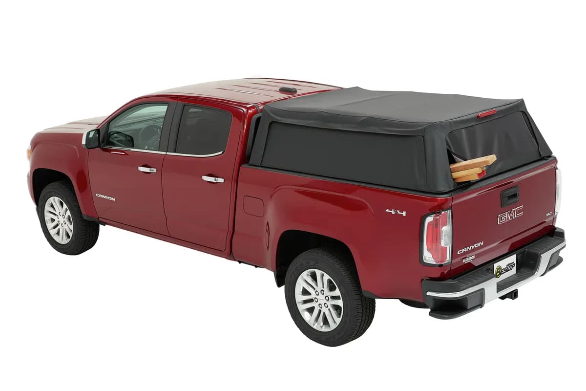 Supertop Truck Bed Cap 2 For Chevy/GMC 2015-2024 Colorado/Canyon 5.0 Foot Black Diamond PVC Coated Sailcloth No Drill Bestop