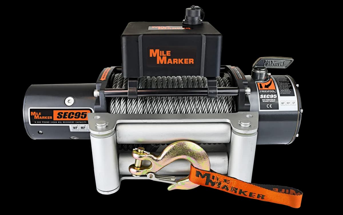 Mile Marker 76-50246bw 9.5k Sec9.5 (Es) Waterproof Recovery Winch With Steel Cable