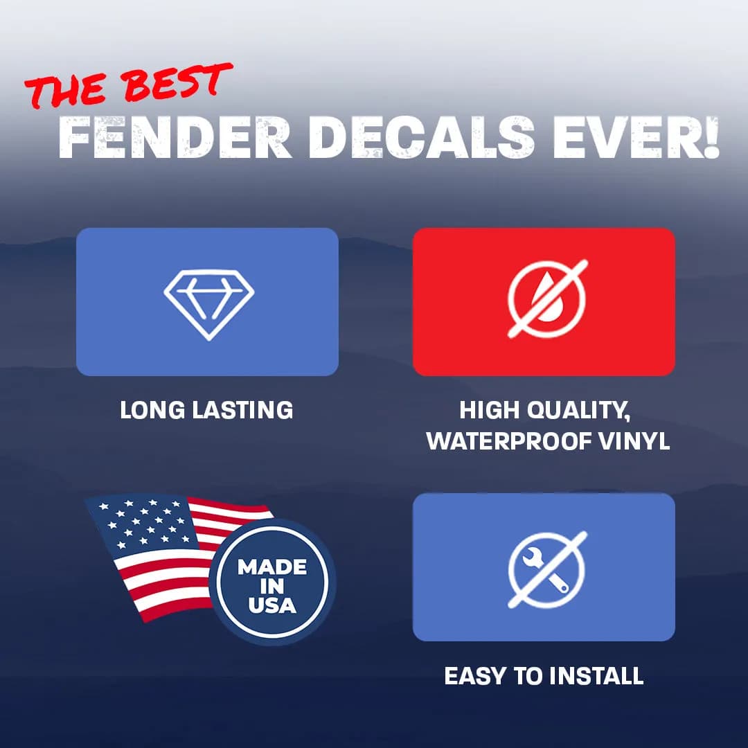 Canadian Flag 2pc Vinyl Fender Decal