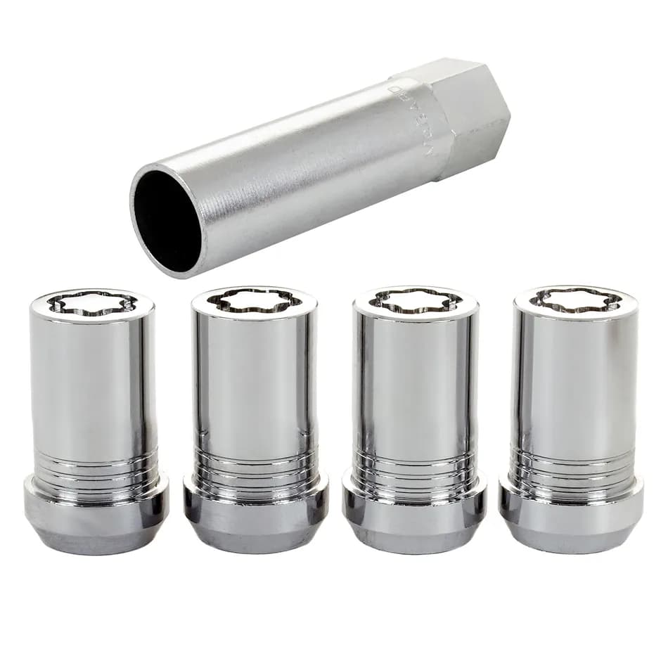 Wheel Lock Set M14x1.5 Nut Cone Seat Tuner 22mm Hex 1.648 in Oal .938 in Dia