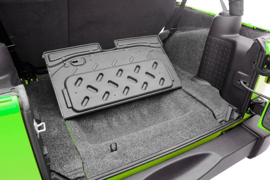 1118 Wrangler JK 2DR 5pc Carpet Cargo Kit Grey Bedrug W/Tailgate And Tubliner