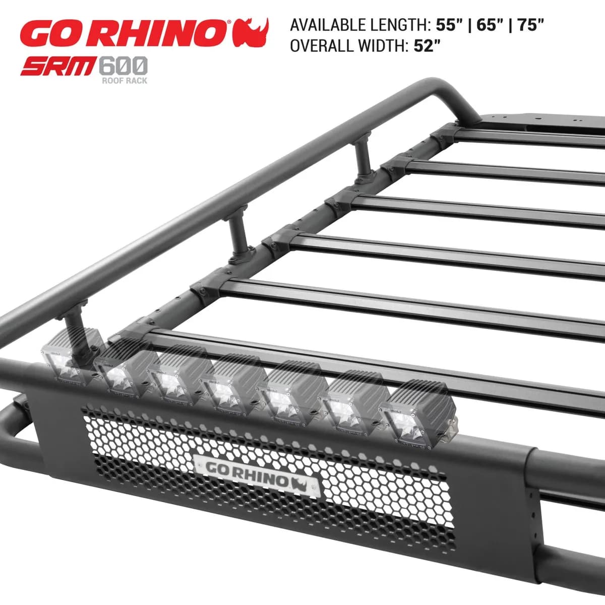 Go Rhino 5936065T - SRM600 65 Tubular Basket-Style Roof Rack - Textured Black