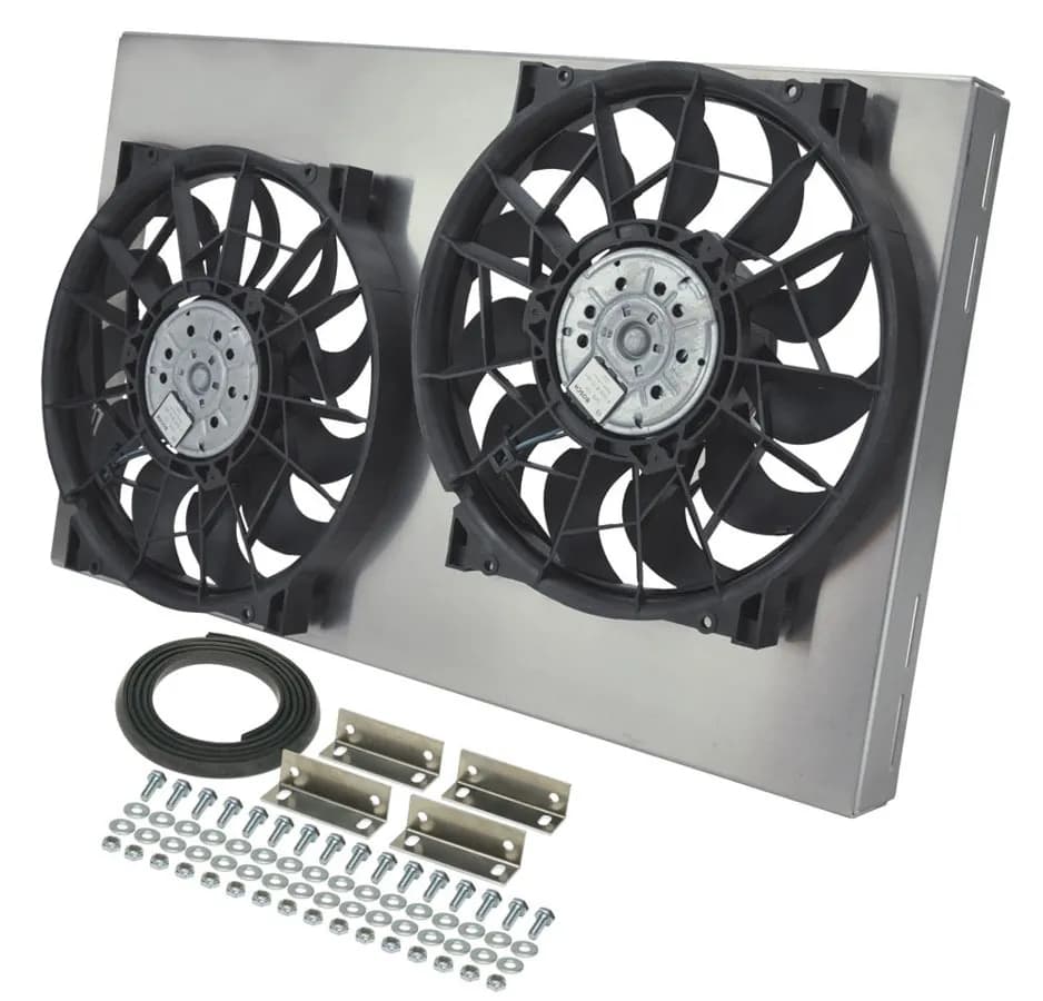 Derale 16836 Powerpack - High Output Dual 12 Electric RAD Fan/Aluminum Shroud Kit