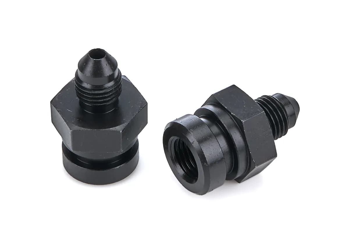 03 To 3/8 24 Inverted Flare Famale Black 2pcs/Pkg