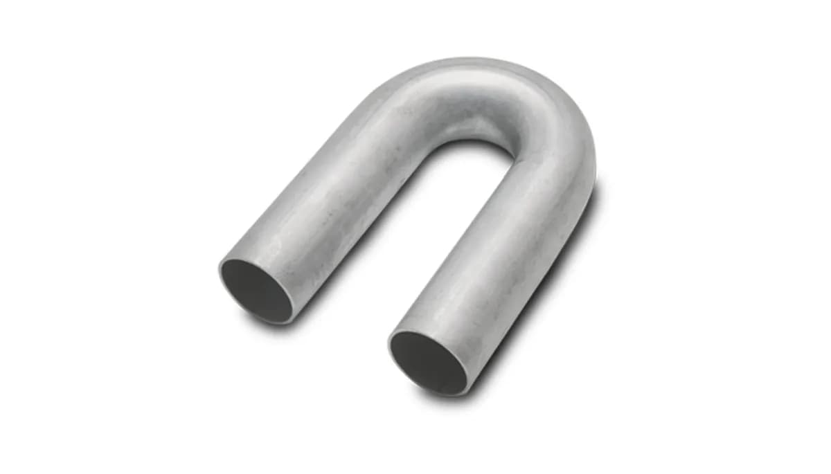 180 Degree Stainless Steel Bend; 1.75 in. OD; 2.625 in. Centerline Radius; 6 in. Leg Length From Tangent; 0.049 in. Tube Thickness; 321 Stainless Steel; 18 Gauge Wall Thickness;