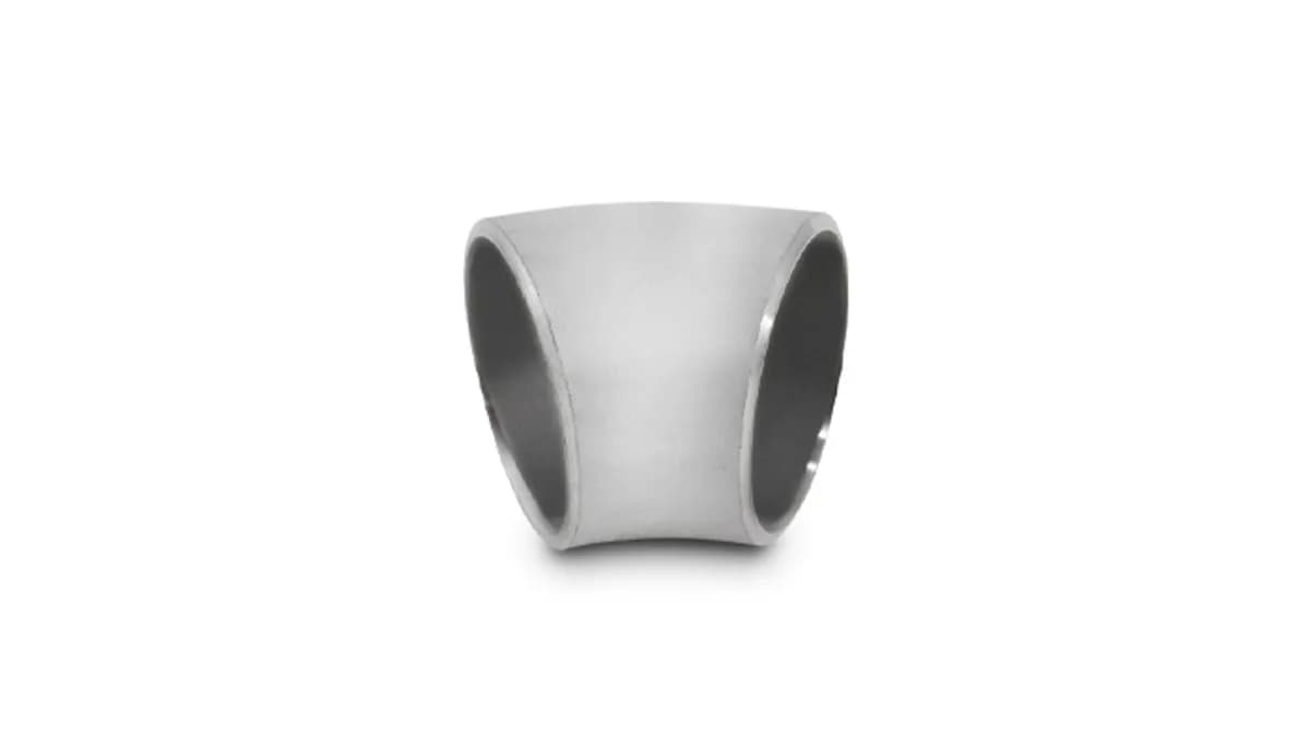 45 Degree Stainless Steel Bend; 1.5 in. Nominal Pipe Size; 1.89 in. Actual OD; 1.656 Actual ID; 1.125 in. Center To Face; Long Radius; Sch. 10 Elbow; Natural Finish;