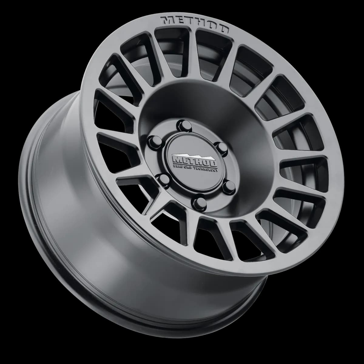 Aluminum Wheels 17x8.5 Bead Grip MR707 Bolt Pattern 6 On 139.7 Offset 25 Lip Size 0 Matte Black MB Method