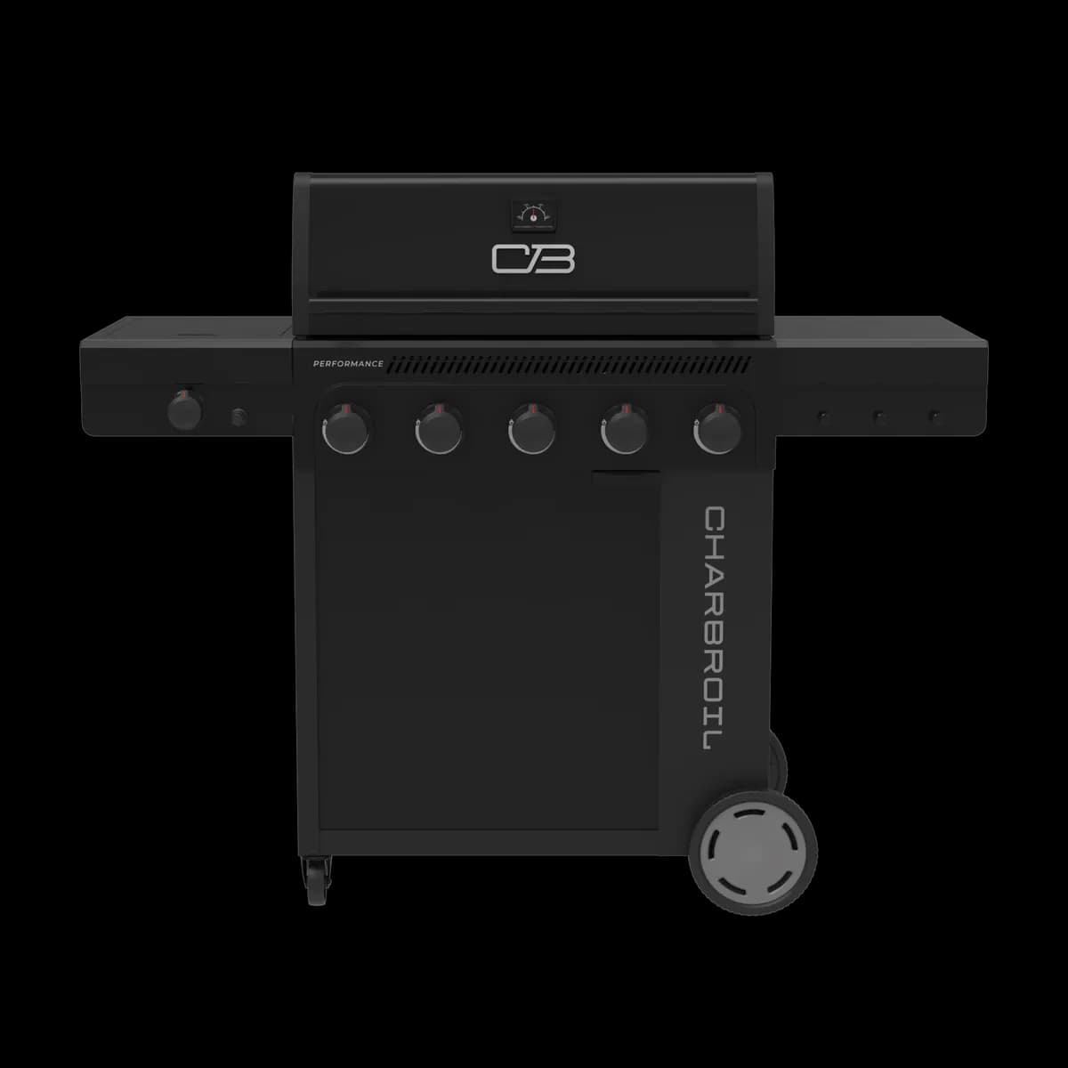 Performance Series™ FlavorMax™ 5 Burner Gas Grill Cabinet with Side Burner Blackout