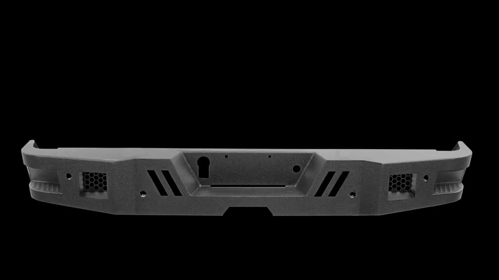 ECO-Series Rear Bumper; 1/8 in. Steel Plate; Textured Black;