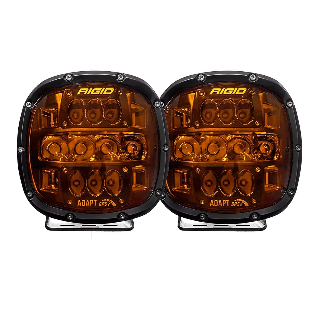 Rigid Industries Adapt XP LED Lights w/ Amber PRO Lens - Pair