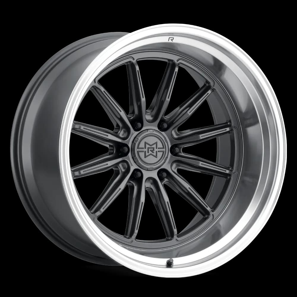 MR803 20x9 -12mm Offset 6x135 87mm Centerbore Gloss Titanium - Machined Lip