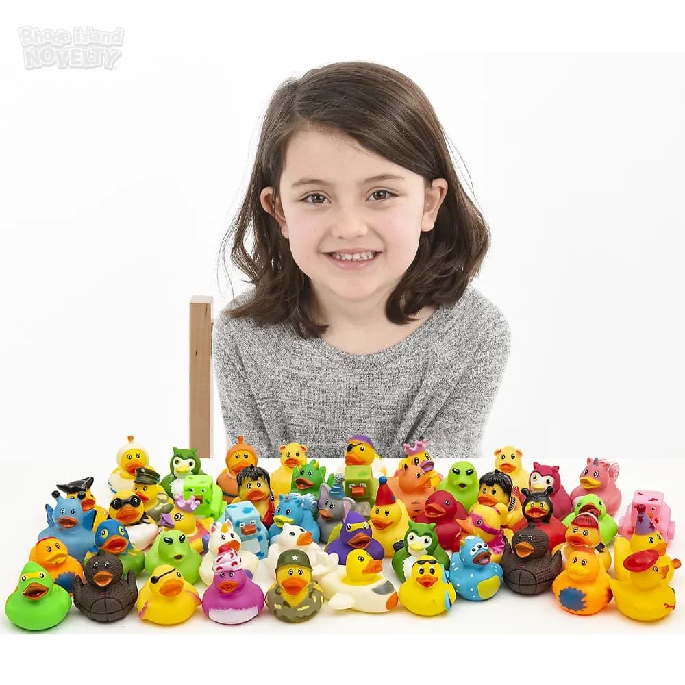 2" Rubber Duck Assortment - 50 Piece Bulk Case