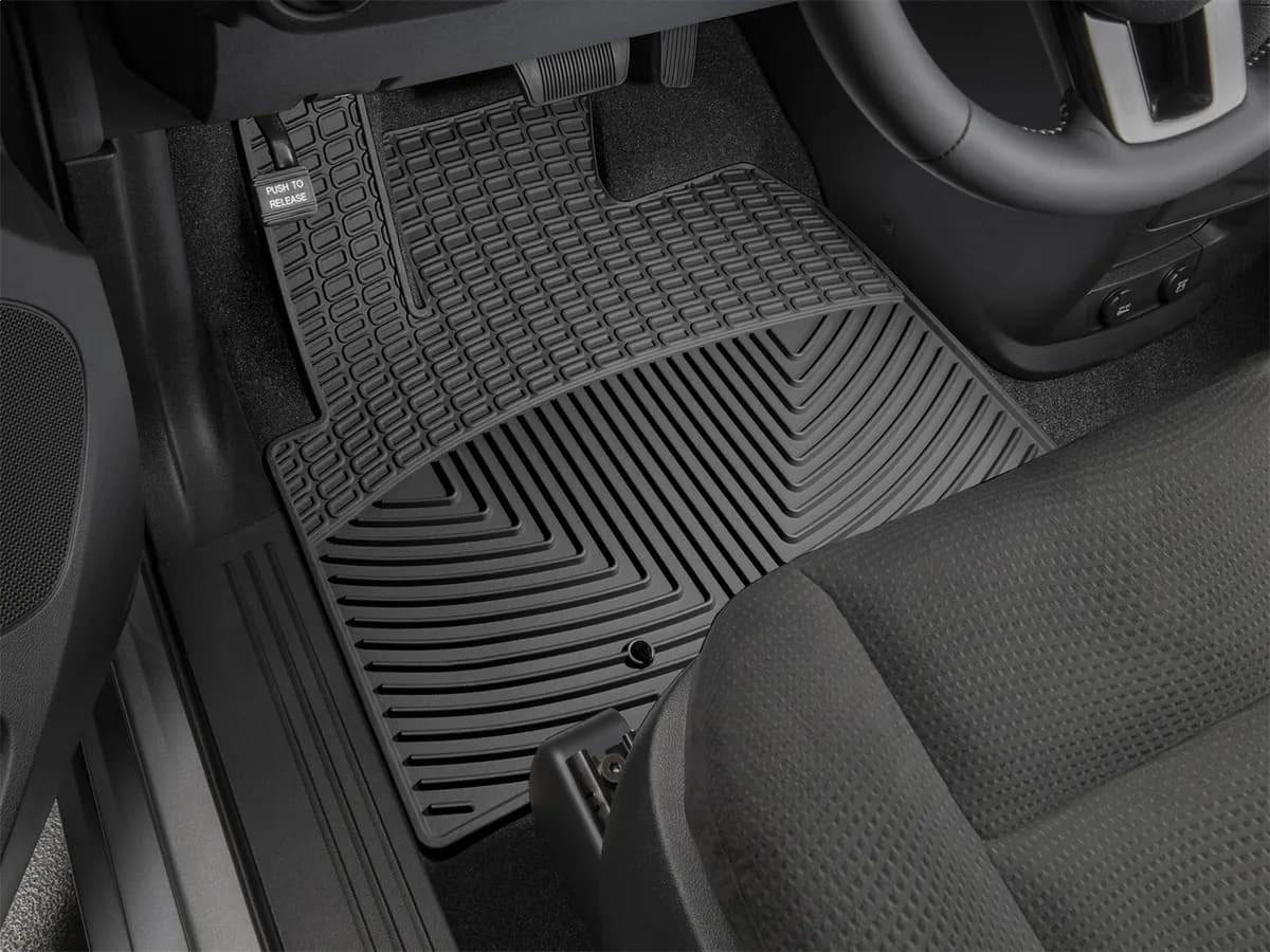 Black Front Rubber Mats Dodge Grand Caravan 2011 +