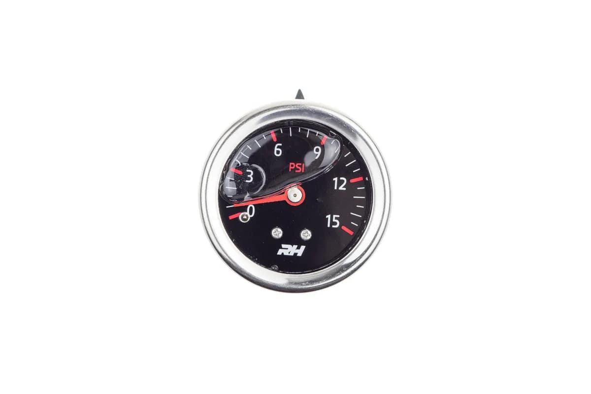 Liquid Filled Fuel Pressure Guage 1/8 Npt Inlet 15psi Plain Black
