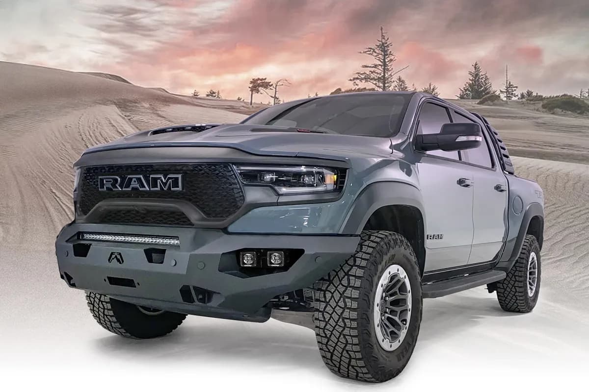 Matrix Front Bumper; No Guard; Sensor Compatible; 2 Stage Matte Black Powder Coat;