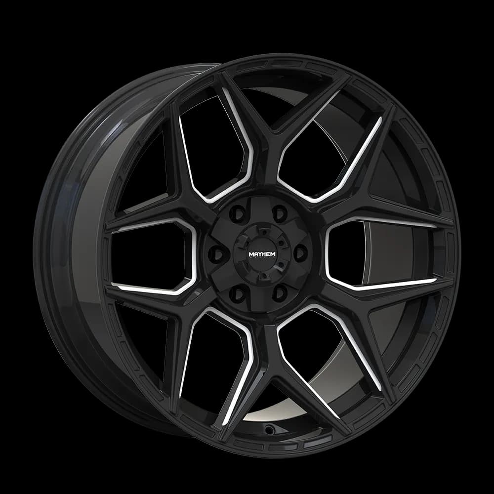 Vanquish (8119) Gloss Black Milled 20x9 6135/6139.7 0mm 106.1mm