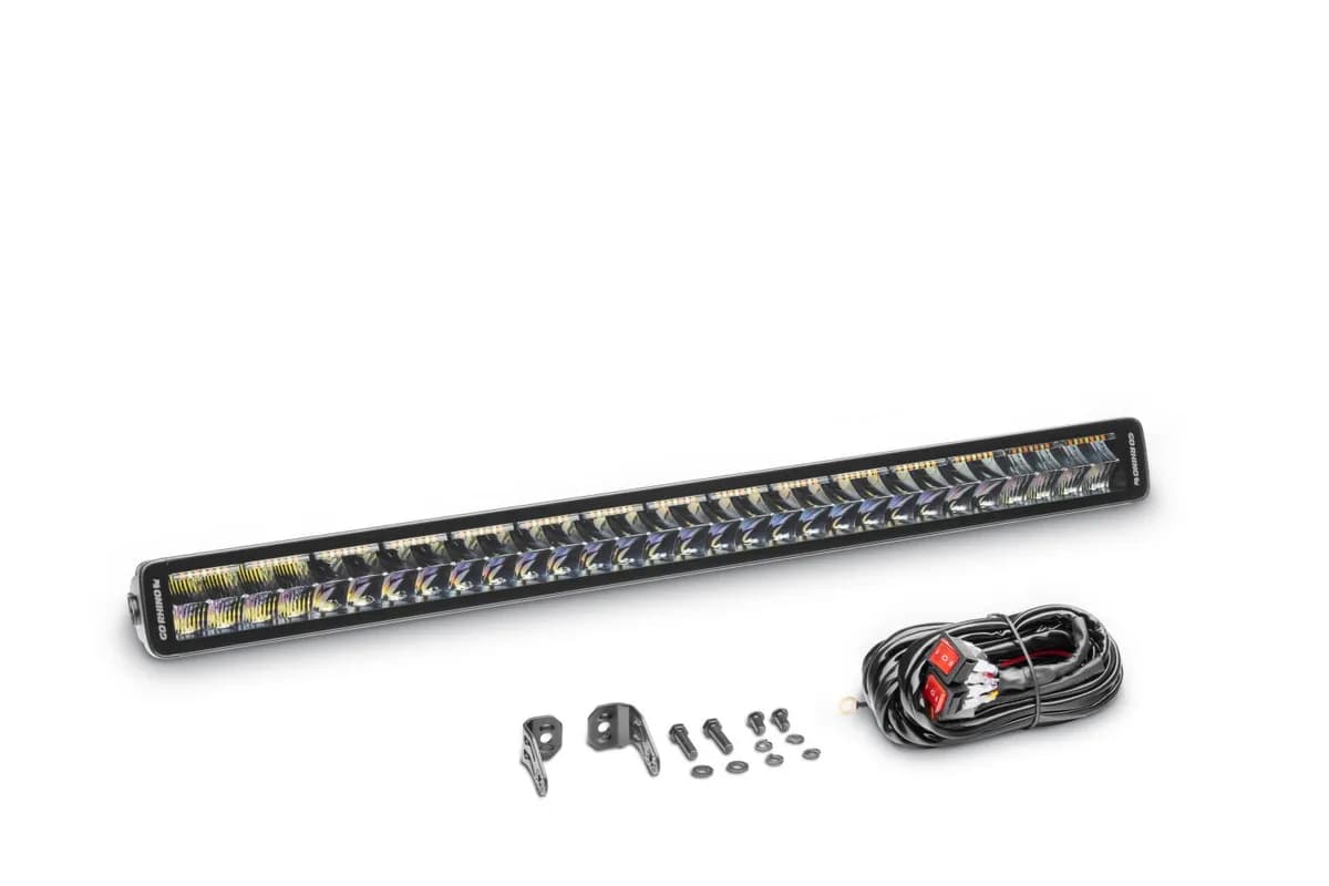 Go Rhino 753003012CDS Blackout Combo Series - DOUBLELINE 30 Double Row Light Bar w/Amber LEDs